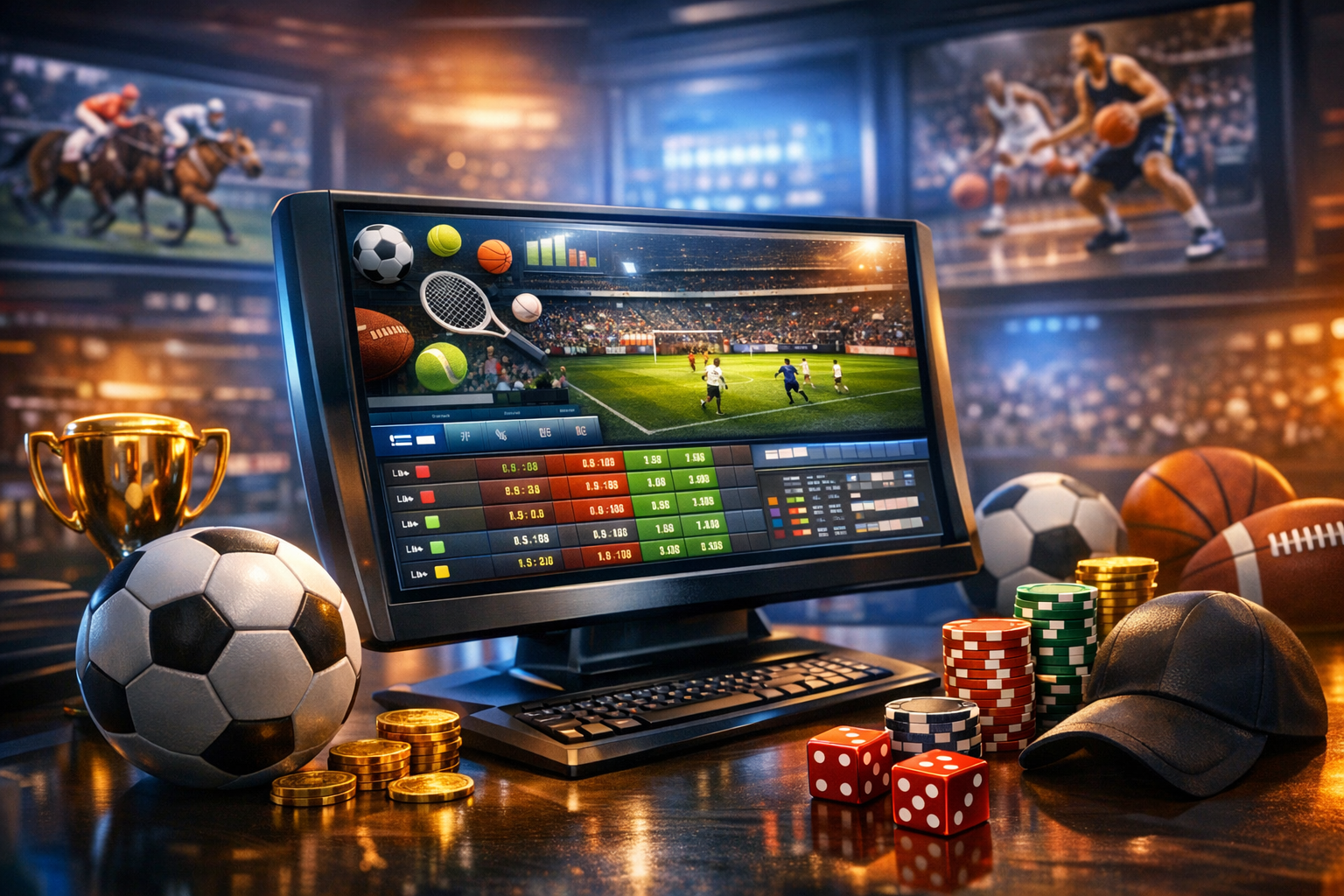 Phòng game thể thao sôi động