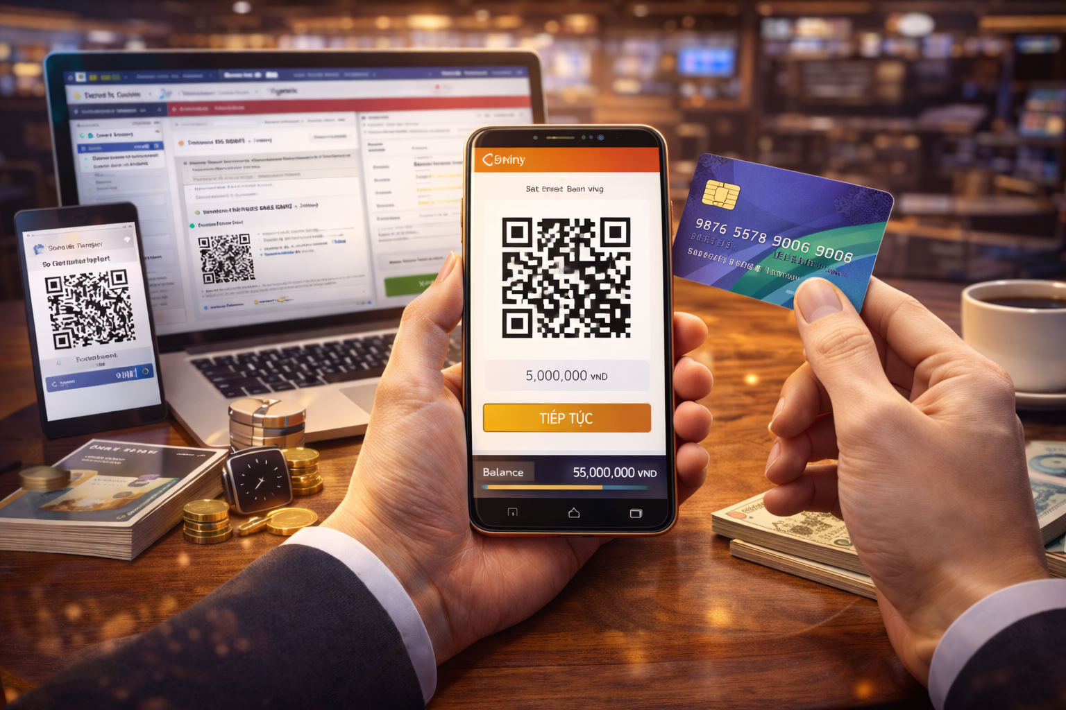 Giao dịch trực tuyến với ví điện tử